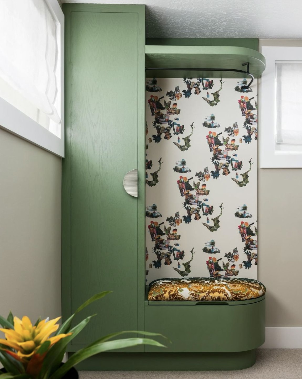 MOJAVE GATHERING, DRIVE-THRU SAFARI, neutral, gray-beige, soft green paint colors by Backdrop. – Beige, Neutral, Bold, Green, Bedroom, Cabinet, Furniture, Closet