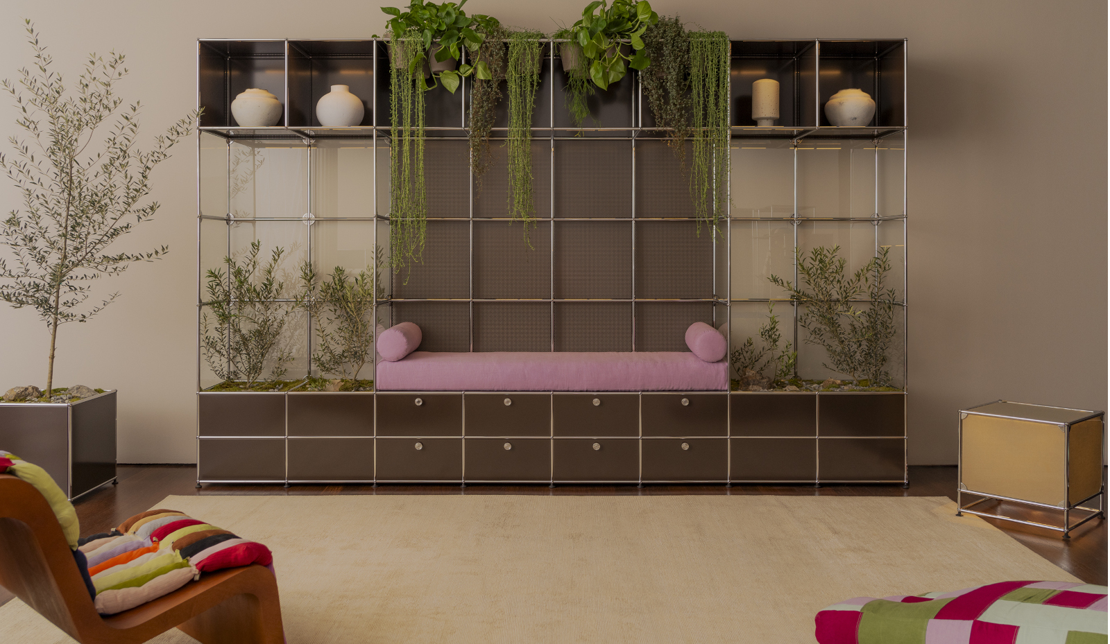 INTERIOR MOTIVES, warm gray-beige that skews taupe paint color by Backdrop. – Beige, Neutral, Our Picks, Living Room, Commercial