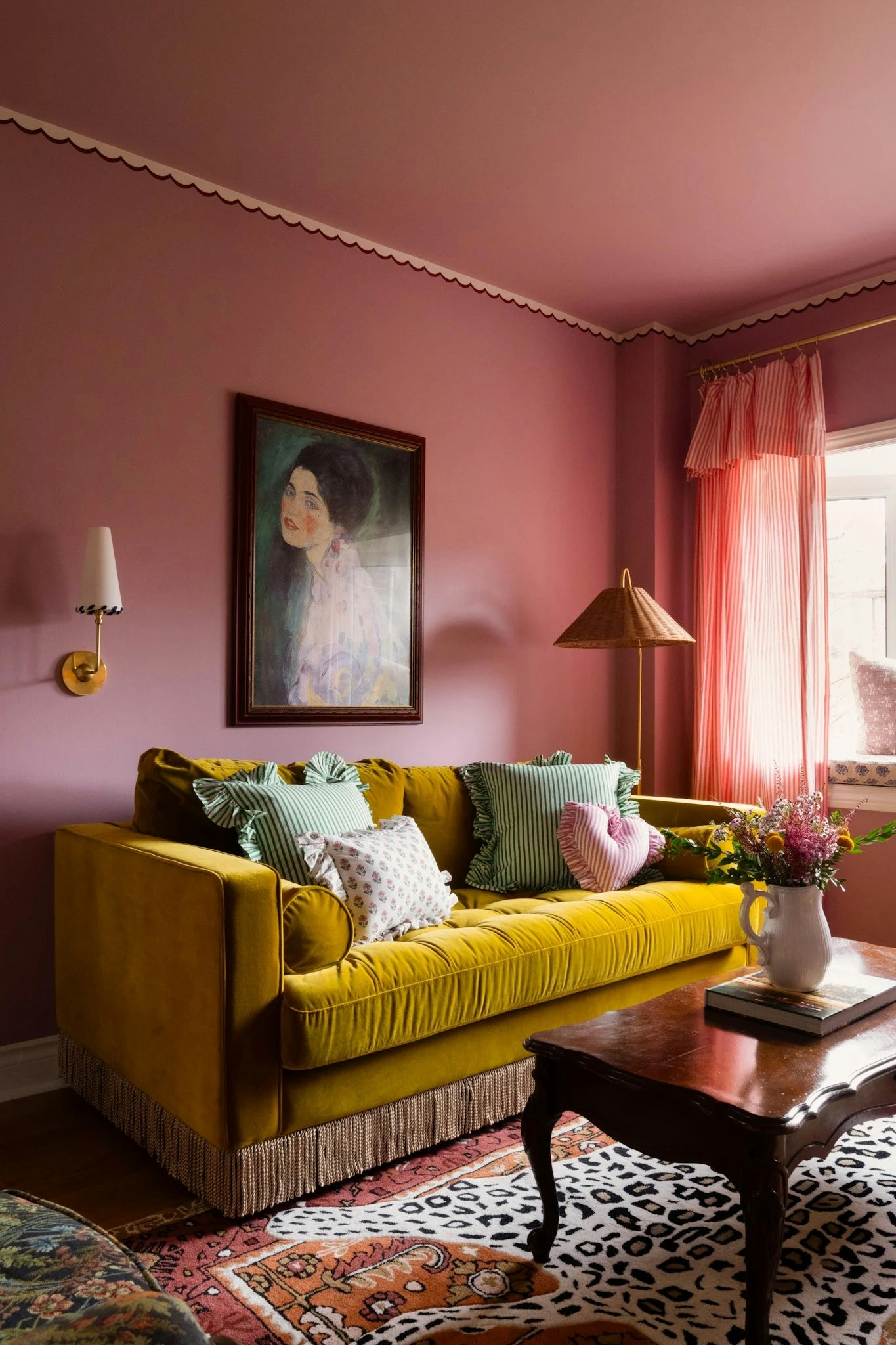 JAWBREAKER, rosy mauve paint color by Backdrop. – Badge:new, Pink, Purple, Living Room, Office, Ceiling