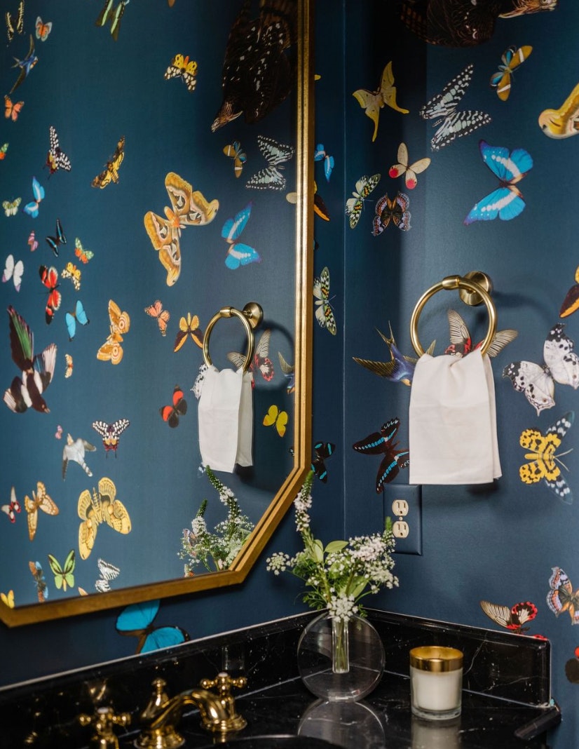 explore the enchanting world of nature-inspired home decor with the mesmerizing creations of anne lemanski, a versatile artist renowned for her captivating reflections on the natural realm. elevate your living space with this opulent, sweeping, and subtly rebellious wallpaper pattern that effortlessly blurs the line between fine art and interior design.  by Backdrop. – Bathroom, Wallcoverings