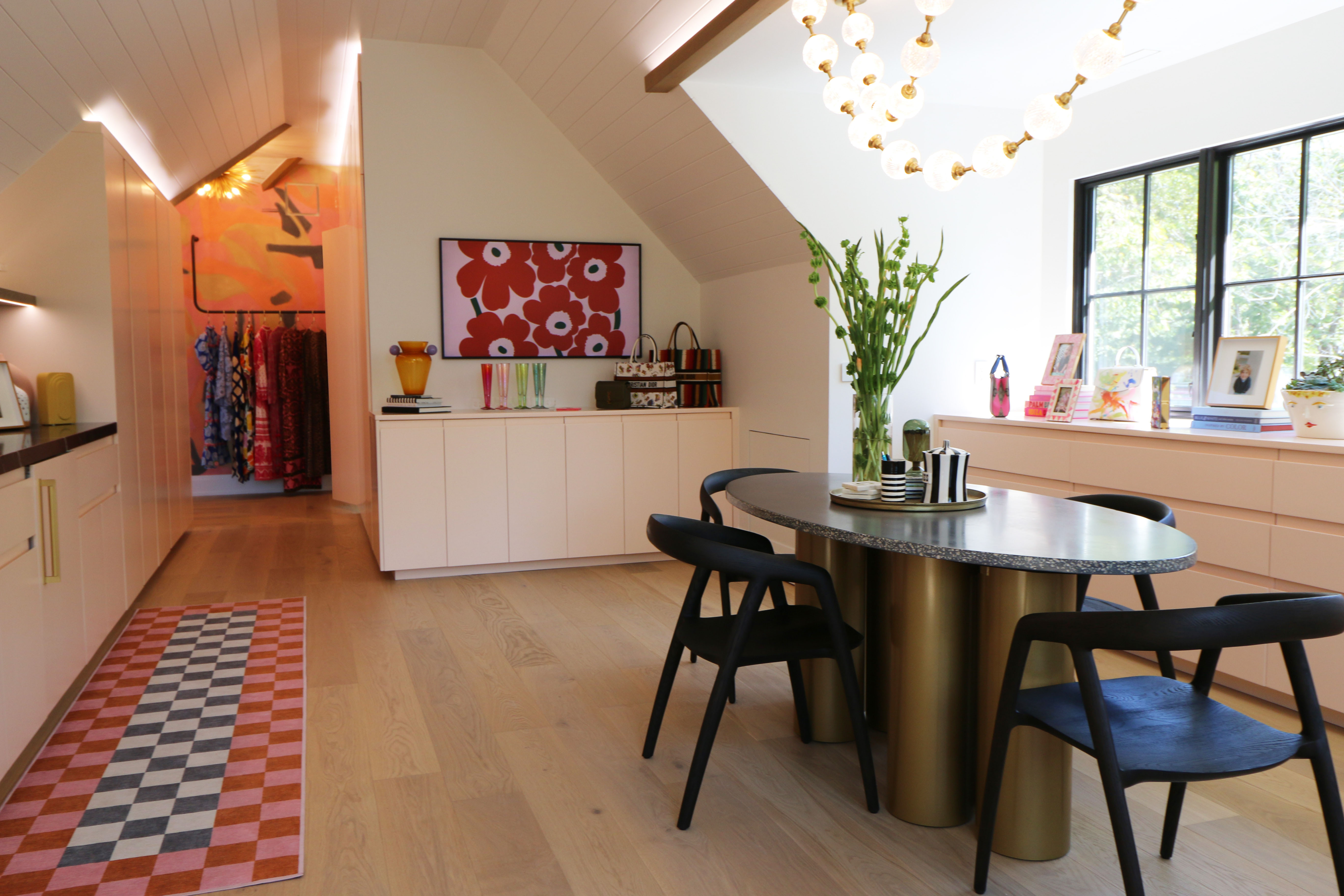 HARAJUKU MORNING, light pink with a hint of peach paint color by Backdrop. – Best Sellers, Light, Pink, Add Me, Hallway, Office, Cabinet