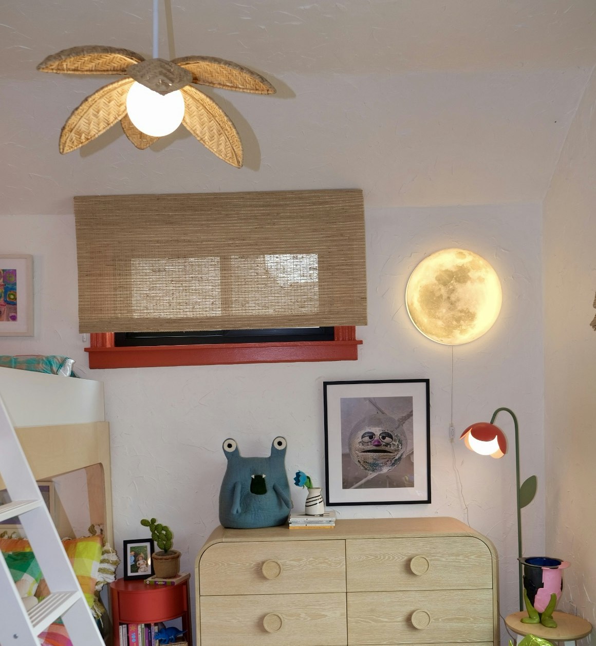 BADA BING!, SUPERMOON, bright red-orange, pure white paint colors by Backdrop. – Bold, Orange, Red, Paint Interior Semigloss, Best Sellers, Neutral, Our Picks, White, Kids Room