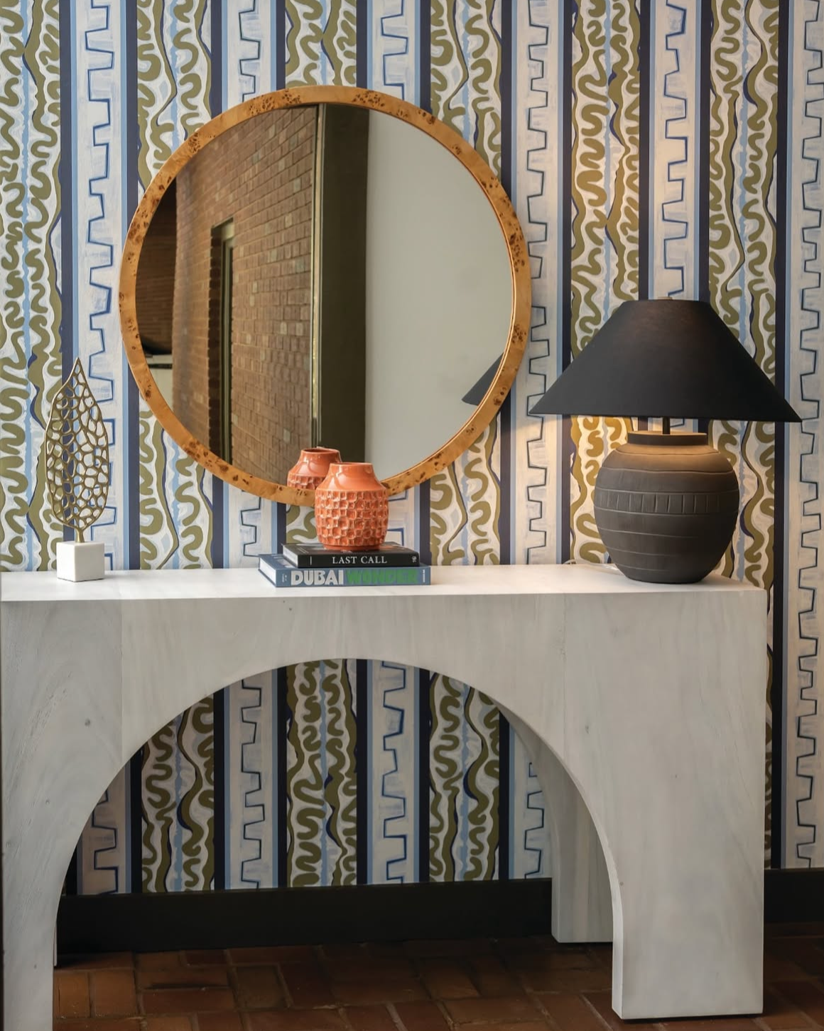 a robust duet of pattern and texture, night at the opera is a dramatic embrace of maximalist design. based on hand-painted artwork in gesso, acrylic and gouache.  by Backdrop. – Entryway, Hallway, Office, Wallcoverings