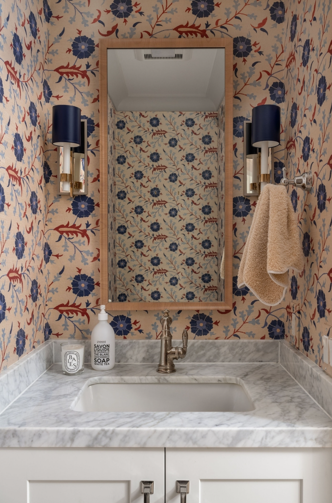 a schumacher x cabana collaboration. floralia sisal is a scrolling botanical inspired by antique block prints, surface-printed on a textured sisal ground for a hand-painted, layered look. this pattern an imperfect beauty that’s ideal as a rich, textural background for furnishings and art.  by Backdrop. – Add Me, Bathroom, Wallcoverings