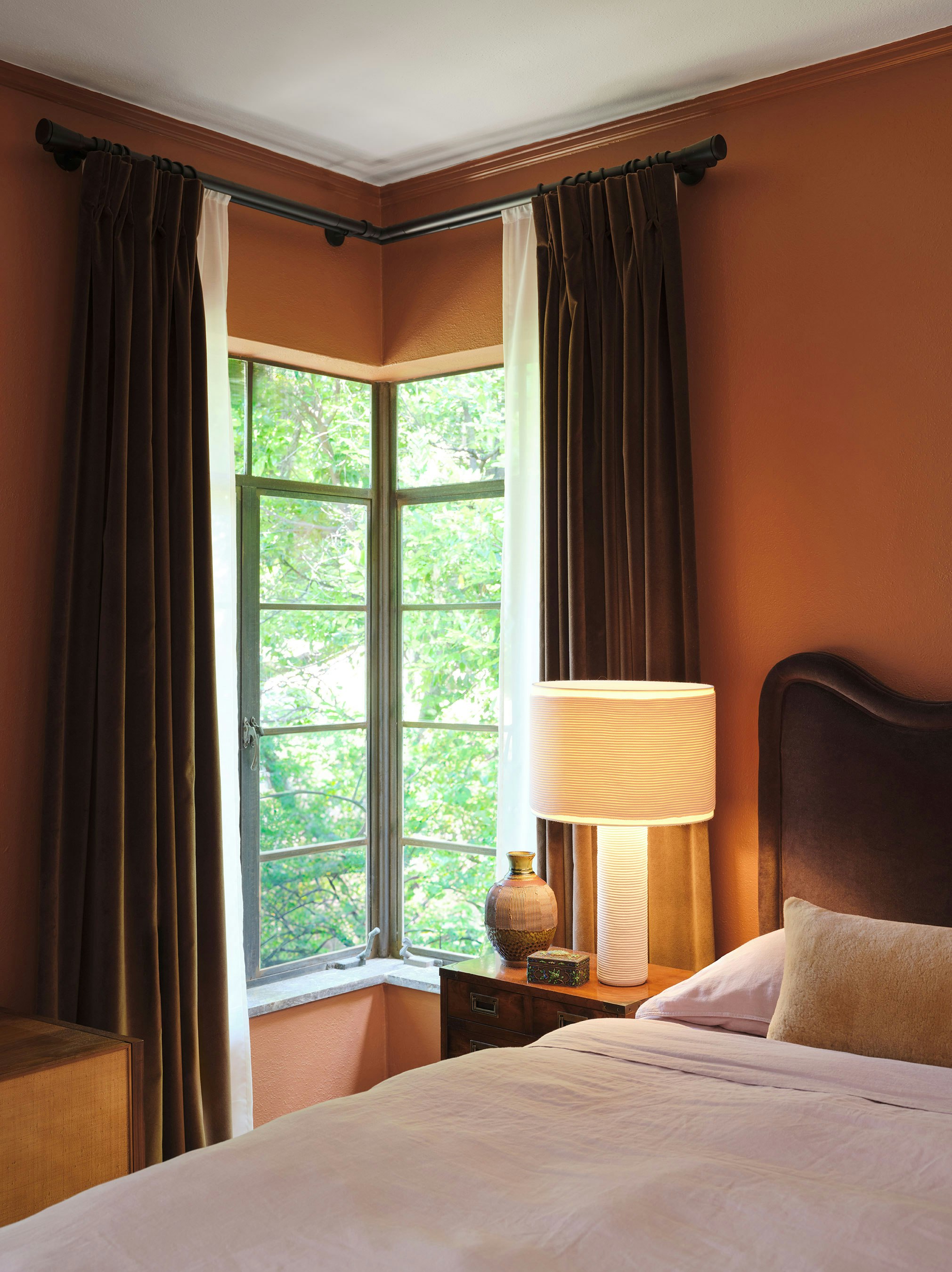 GHOST RANCH, warm terracotta paint color by Backdrop. – Best Sellers, Brown, Dark, Orange, Add Me, email, Bedroom, Trim, Designer