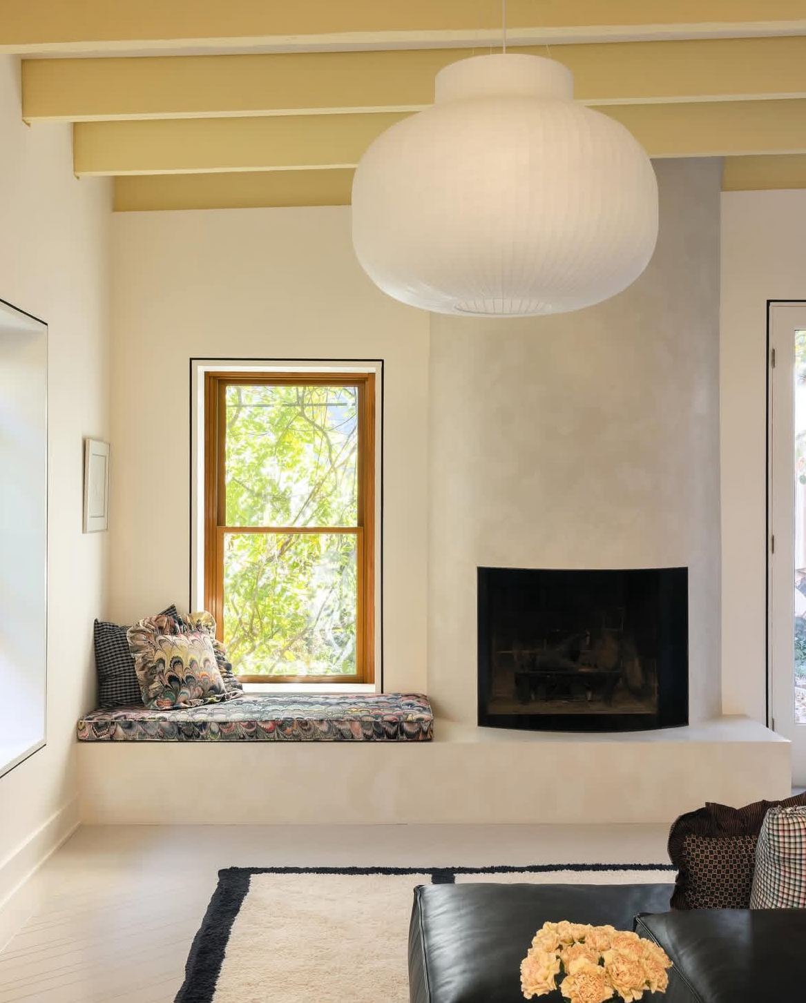 DISCO NAP, light acid-yellow paint color by Backdrop. – Light, Yellow, Living Room, Accents, Ceiling