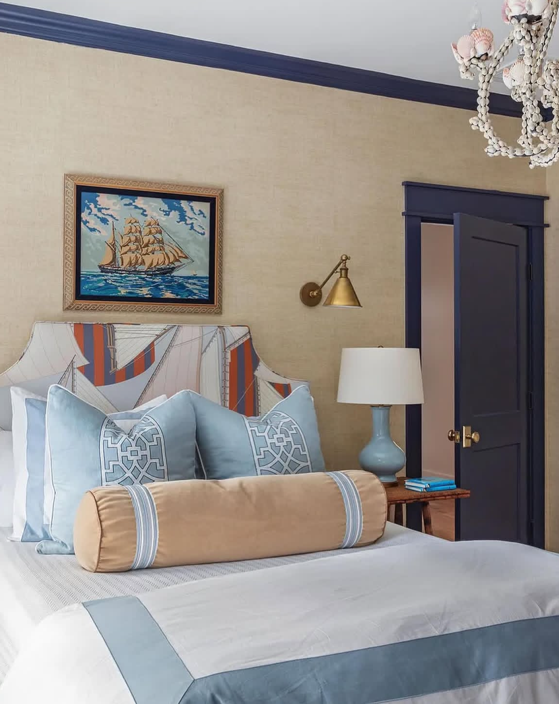 FORMENTERA, clean, deep blue paint color by Backdrop. – Blue, Dark, Add Me, Bedroom, Accents, Door, Trim