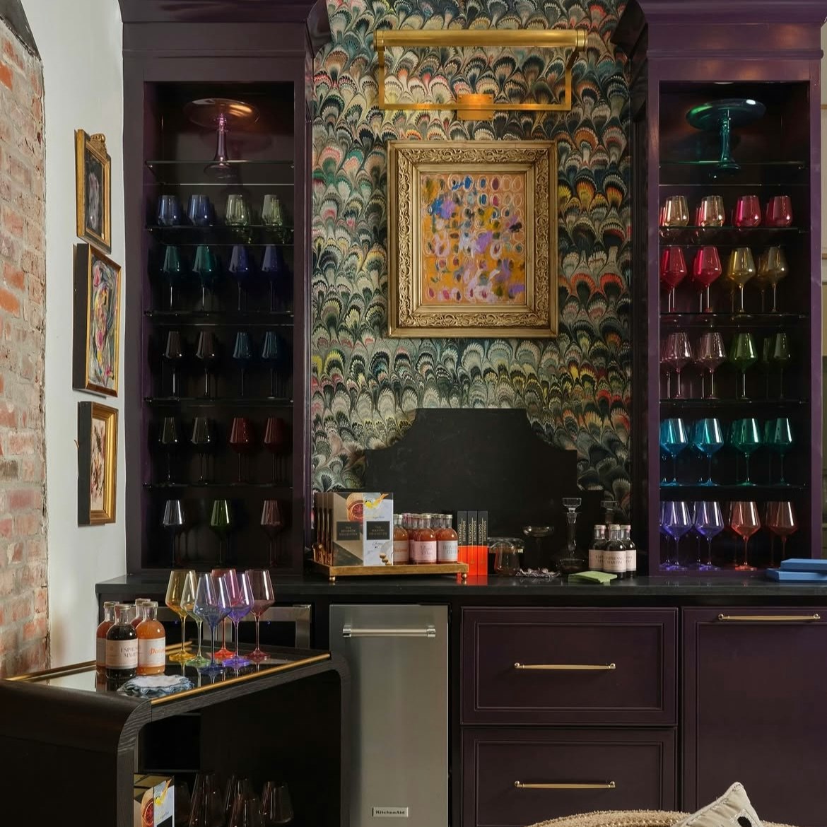 ESSENCE OF NIGHTSHADE, deep purple paint color by Backdrop. – Dark, Purple, Add Me, Living Room, Dining Room, Accents, Cabinet, Trim, Furniture