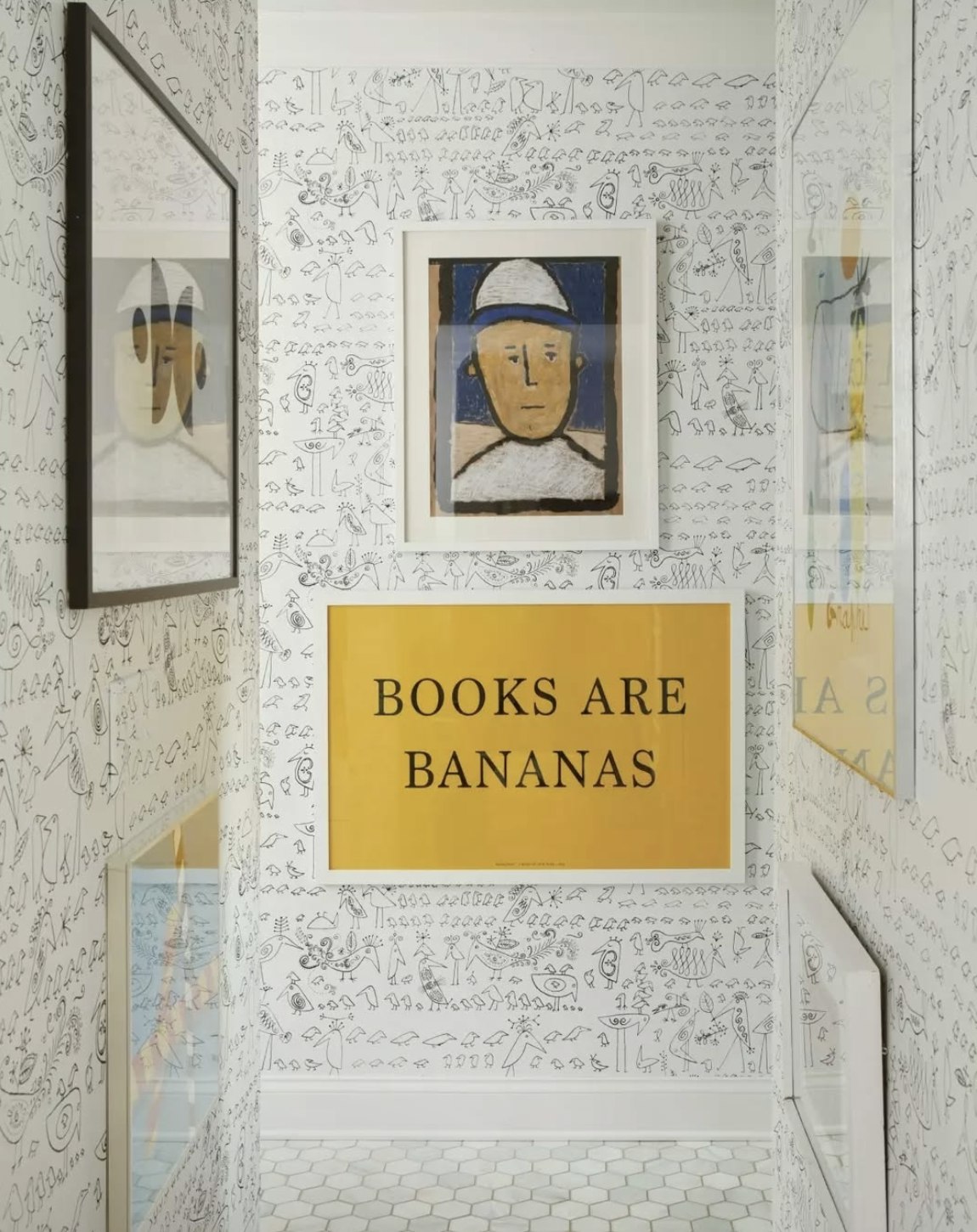 aviary exemplifies the imaginative hand of its creator, beloved illustrator saul steinberg.  by Backdrop. – Add Me, Bathroom, Hallway, Wallcoverings