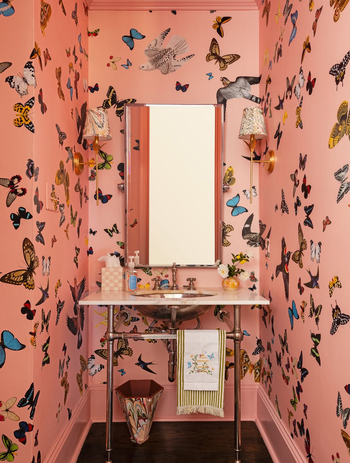 explore the enchanting world of nature-inspired home decor with the mesmerizing creations of anne lemanski, a versatile artist renowned for her captivating reflections on the natural realm. elevate your living space with this opulent, sweeping, and subtly rebellious wallpaper pattern that effortlessly blurs the line between fine art and interior design.  by Backdrop. – Bathroom, Wallcoverings